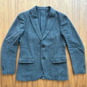 Uniqlo Men’s Grey Herringbone Blazer Small